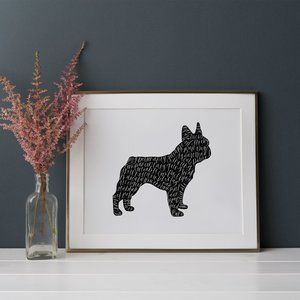 French Bulldog Frenchie Word Art